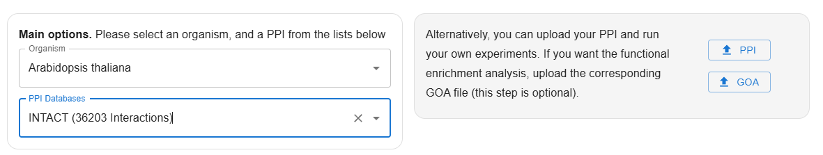 Input data selection